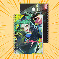 Зошит А5 48 арк. на пружині у клітинку 60 гр.м²  Cyberpunk Edgerunners / Кіберпанк Ті, що біжать по краю 011