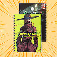 Зошит А5 48 арк. на пружині у клітинку 60 гр.м²  Cyberpunk Edgerunners / Кіберпанк Ті, що біжать по краю 012