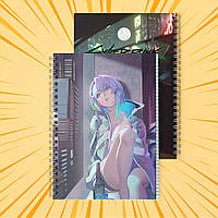 Зошит А5 48 арк. на пружині у клітинку 60 гр.м²  Cyberpunk Edgerunners / Кіберпанк Ті, що біжать по краю 016