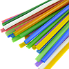 Трубочки для напоїв, коктейлі, смузі 8 мм. 21см. мікс кольорів (1 уп/500 шт)