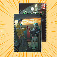 Зошит А5 48 арк. на пружині у клітинку 60 гр.м²  Cyberpunk Edgerunners / Кіберпанк Ті, що біжать по краю 024