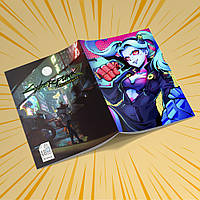 Зошит А5 48 арк. на скобі у клітинку 60 гр.м²  Cyberpunk Edgerunners / Кіберпанк Ті, що біжать по краю 005