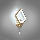 Світлодіодна бра LED 19 Вт колір каркасу золотий D-9171/1G, фото 2