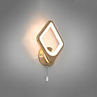 Світлодіодна бра LED 19 Вт колір каркасу золотий D-9171/1G, фото 3