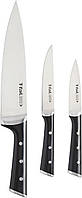 T-fal Ice Force Stainless Steel Chef knife, Utility knife, Paring knife, 3 Piece, Long Lasting Sharpness, High
