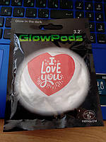 Значок Glow Pods неоновий 8,5*8,5см i love you