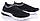 Розміри 40, 41, 42, 43, 44, 45  Комфортні чорні мокасини - шкарпетки, текстиль сітка, на підошві з піни, фото 6