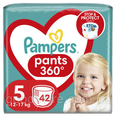 Підгузок Pampers трусики Pants Розмір 5 (12-17 кг) 42 шт. (8006540068960)