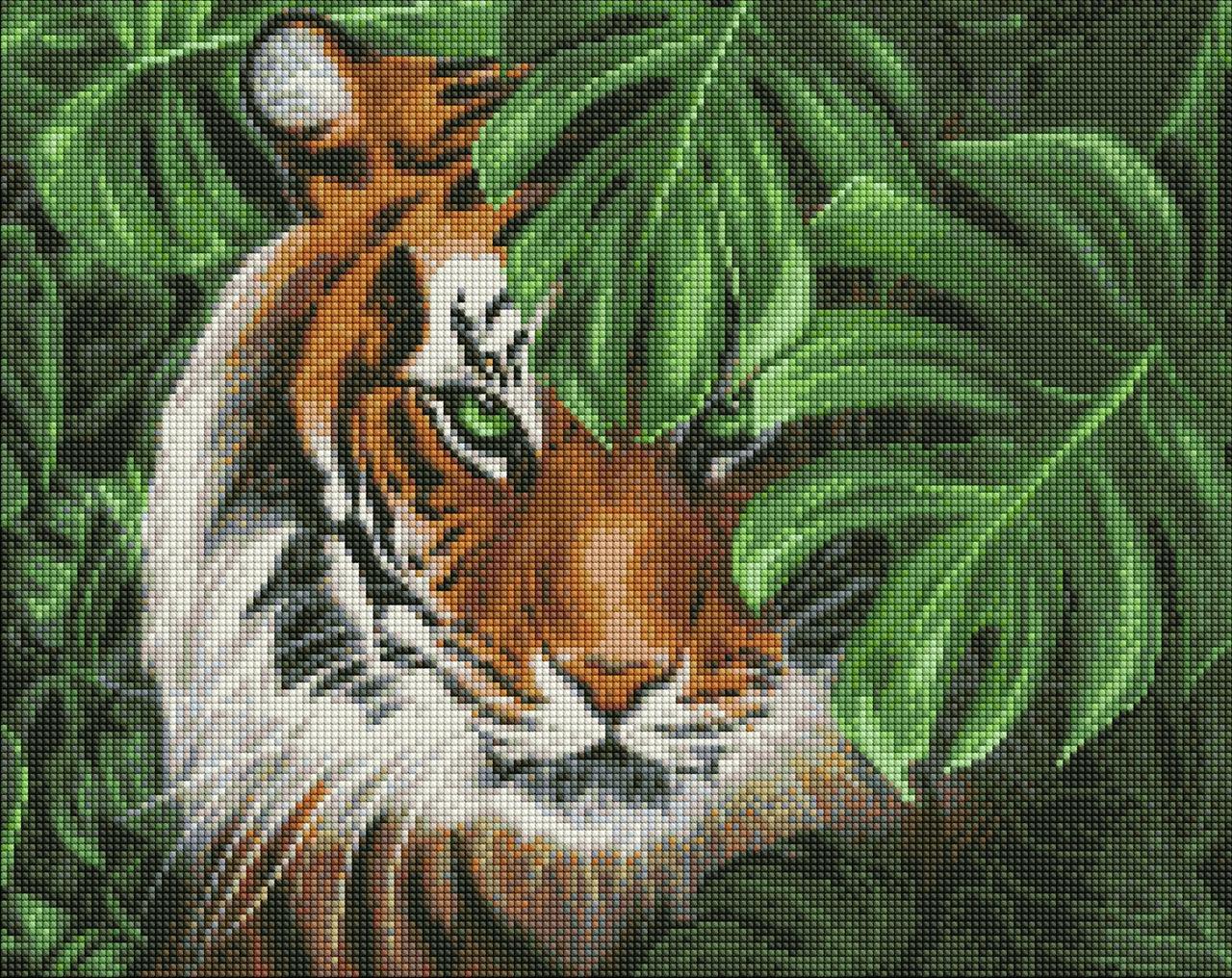 Алмазна мозаїка "Амурський тигр" 40х50см, в термопакеті, ТМ Ідейка, Україна