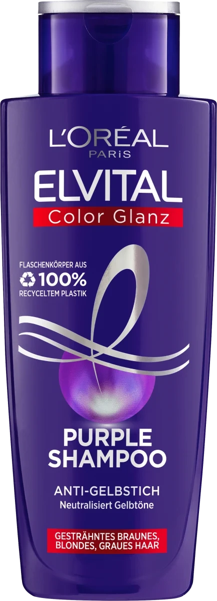 Шампунь антижовтина L'Oréal Paris Elvital Color Glanz Purple, 200 мл.
