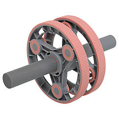 Колесо для преса 3в1 мініфітнес набір Zelart 9377 Lilac-Grey