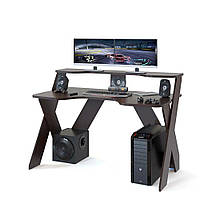Геймерский стол XGamer 14 - стильный стол на ножках ЭСТЕТИЧЕСКИЙ УДОБНЫЙ Дуб венге и БелыйПольша
