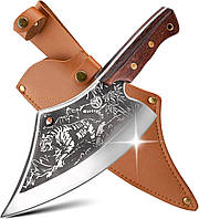 Нож тесак для разделки мяса с ножнами ZENG JIA DAO, сверхмощный разделочный нож для дома и ресторана