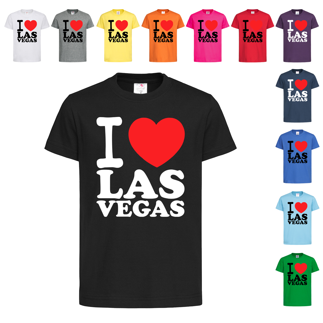Чорна дитяча футболка I love Las Vegas (25-6-1)