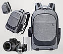Рюкзак для фототехніки, дрона універсальний водонепроникний Сірий ( код: IBF073S ), фото 9