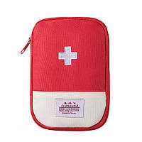 Мини-аптечка в сумку, дорожная, органайзер для лекарств 18x13см Красный ( код: IBH053R )