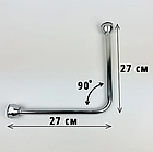 Гнучка підводка мідна хромована кут 90°, 1/2 ВВ, d 10 мм бумеранг FLEXY CHROME 32 см (16+16), фото 2
