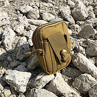 Тактическая сумка - подсумок для телефона, система MOLLE органайзер тактический из кордуры. MK-164 Цвет: койот