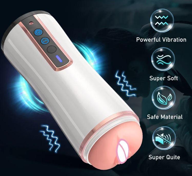 Мастурбатор SweetPleasure з режимами вібрації та аккумулятором, фото 1