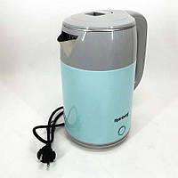 Тихий электрический чайник Rainberg RB-2244 2000 Вт 2л / Чайник дисковый / BQ-335 Бесшумный чайник skr