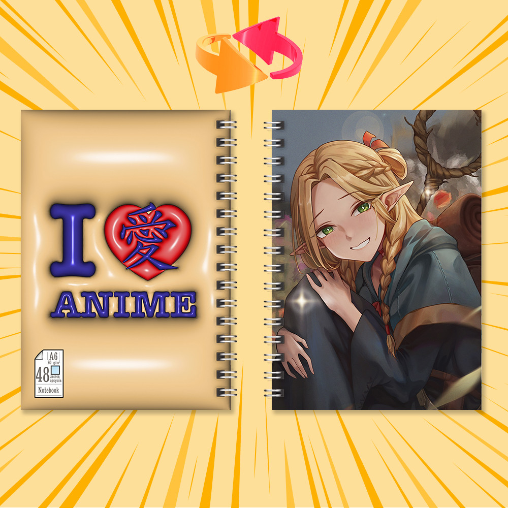 Блокнот на пружині в клітинку 48 арк. Delicious in Dungeon / Підземелля смакоти