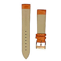 Ремінець шкіряний для годинника 20 мм світло-коричневий, пряжка - рожеве золото, фото 4