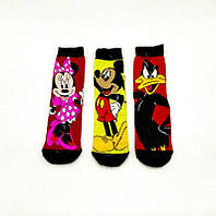 Набор носков с мультяшными персонажами носки теплые высокие яркие с принтом 36-40 размер 3 пары