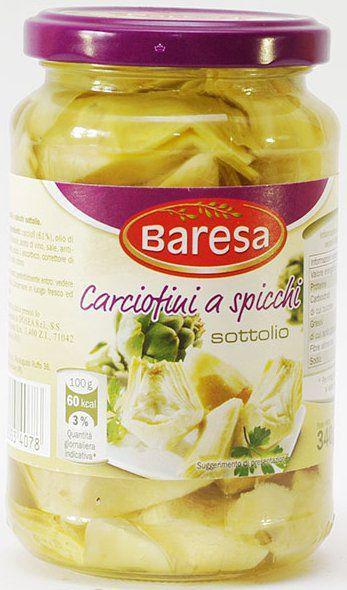 Артишоки консервовані Baresa 530г. Італія