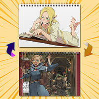 Скетчбук А5  96 л. 60-65 гр.м² Delicious in Dungeon / Підземелля смакоти 006