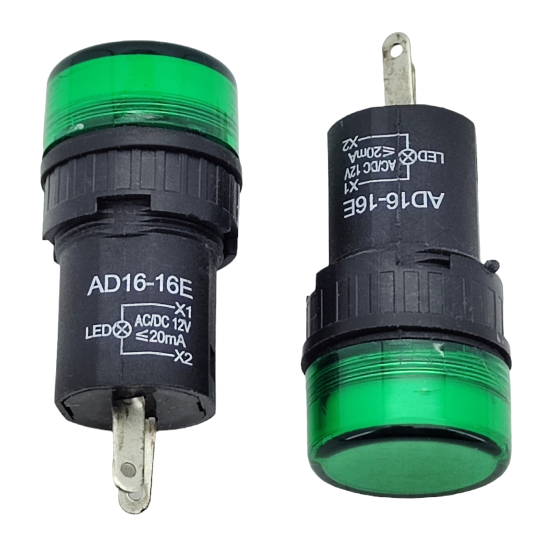 Панельний сигнальний індикатор AD16-16E, 12 V (зелений)