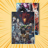 Зошит А5 48 арк. на пружині у клітинку 60 гр.м² Delicious in Dungeon / Підземелля смакоти 002