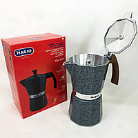 Гейзер для кофе Magio MG-1012, Гейзерная кофеварка для плиты, Гейзерная кофеварка TG-298 для индукции skr