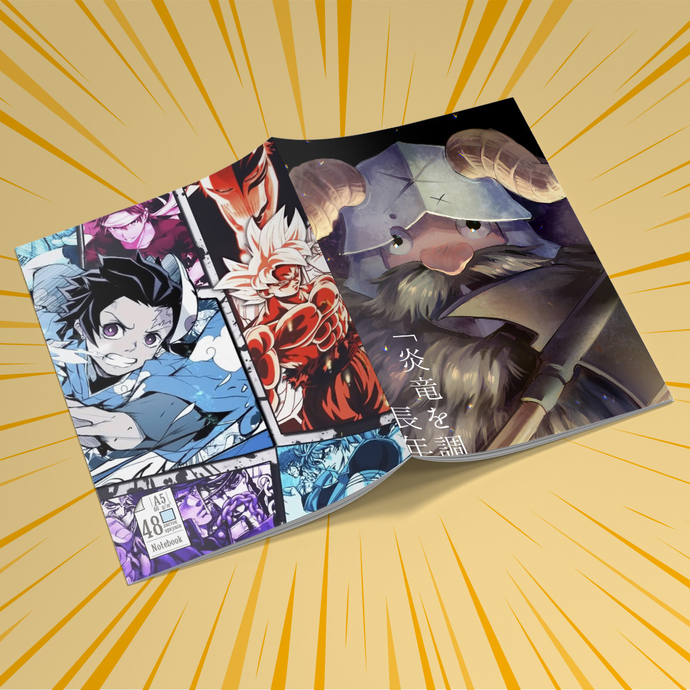 Зошит А5 48 арк. на скобі у клітинку 60 гр.м² Delicious in Dungeon / Підземелля смакоти 010