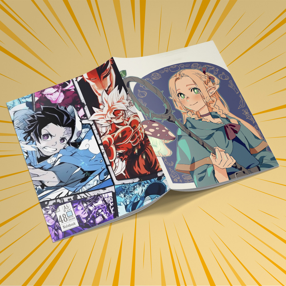 Зошит А5 48 арк. на скобі у клітинку 60 гр.м² Delicious in Dungeon / Підземелля смакоти 015