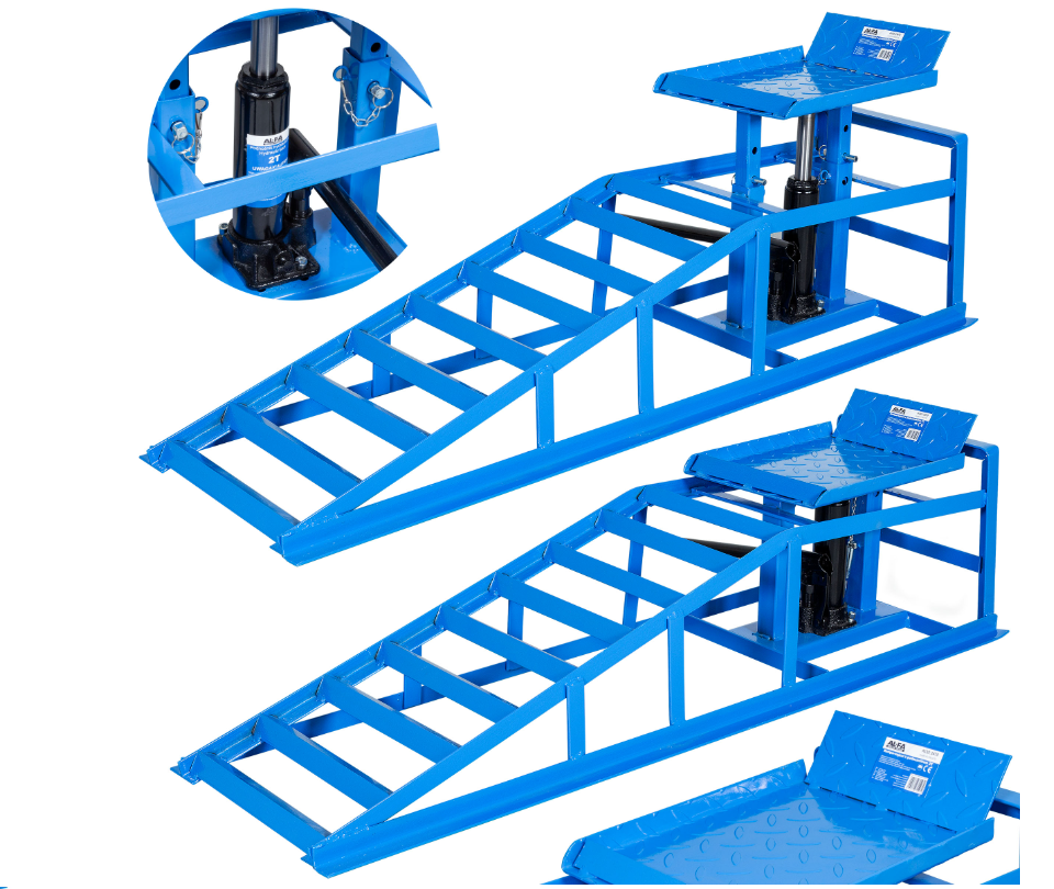 Металлическая рампа (пандус) с гидравлическим домкратом AL-FA 2Т (ID ...