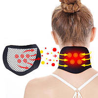 Турмалиновый магнитный бандаж-воротник с магнитными вставками SUNROZ Self Heating Neck Guard Band