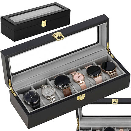 Скринька (органайзер) для зберігання годинника Springos 31.5 x 11 x 8 см HA1065 Poland, фото 1