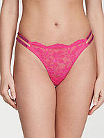 Женские трусики Victoria's Secret Double Shine Strap Lace Brazilian XS розовые