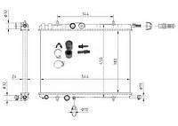 Радиатор охлаждения Citroen Berlingo/Peugeot Partner 96- (544x380x24) (Economy Class)