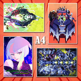 Плакати А4 Cyberpunk Edgerunners / Кіберпанк Ті, що біжать по краю