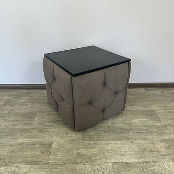 Пуф-трансформер 5в1 Остін-1 зі столиком велюр коричневий/чорний 1-5-9005