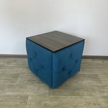 Пуф-трансформер 5в1 Остін-1 зі столиком велюр бірюзовий/ріголетто темний 2-1-9005