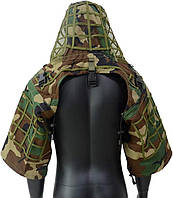 Снайперський тактичний маскувальний капюшон камуфляж вудленд, олива