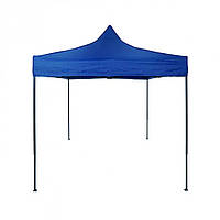 Раздвижной шатер-гармошка на черном каркасе 3х3 м Синий Тент для уличной торговли
