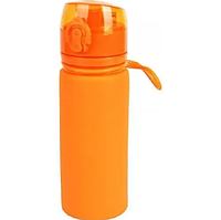 Пляшка силікон Tramp Помаранчевий 500 мл, Спортивна пляшка з харчового силікону DRIM