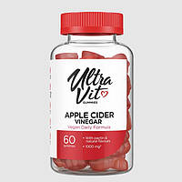 Яблочный уксус (Apple Cider Vinegar) UltraVit, 60 жевательных конфет