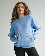 Женский свитшот Голубой S-М, кофта женская, свитшот для девушек DRIM