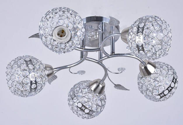 Люстра стельова на п'ять плафонів, фото 1
