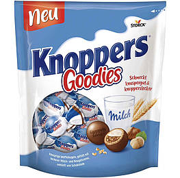 Knoppers Goodies Вафельні кульки з начинкою з молочного і горіхового крему в молочному шоколаді 180g