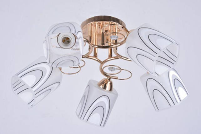 Люстра стельова на п'ять плафонів, фото 1